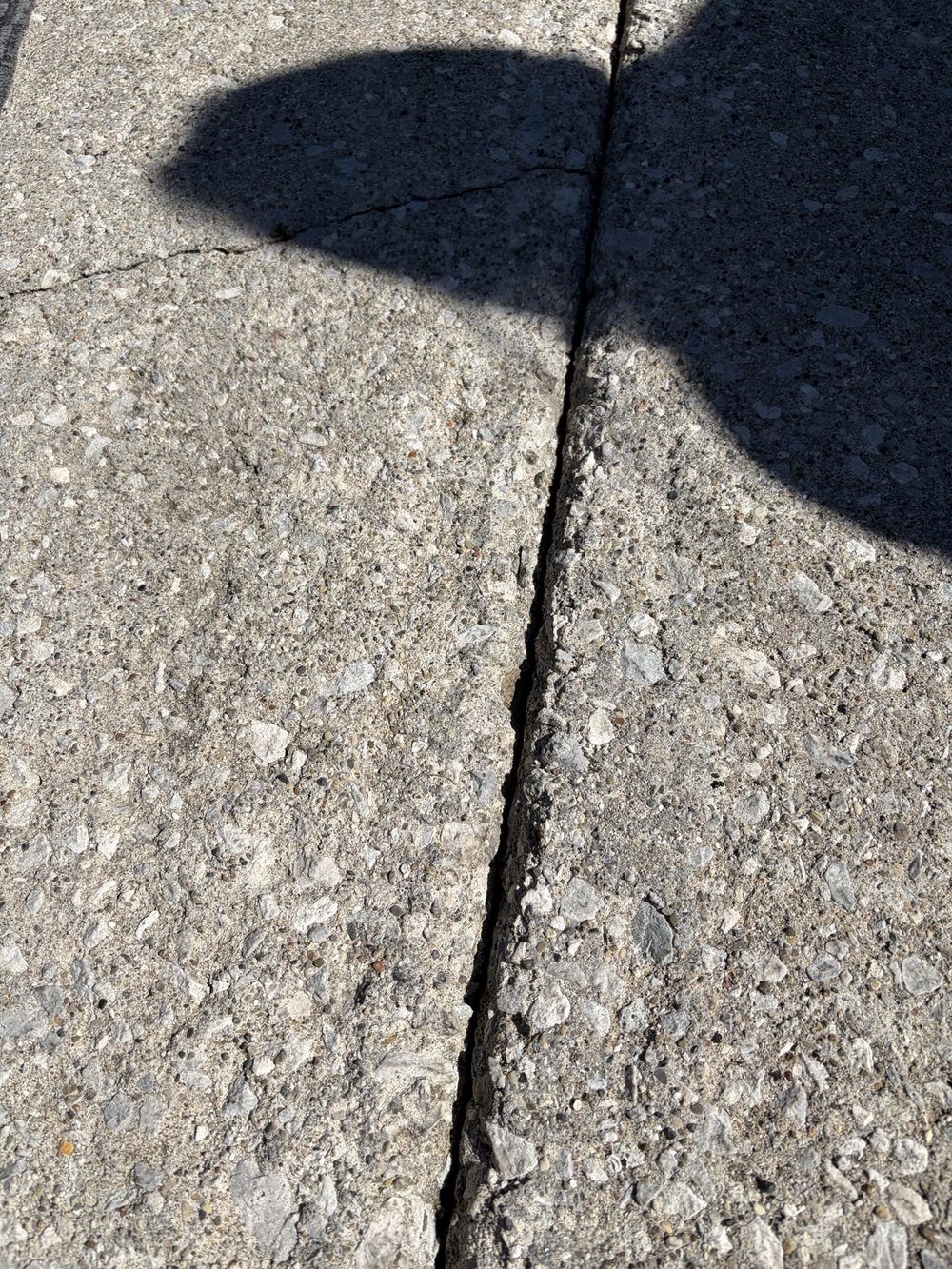 Close-up of cleaned concrete