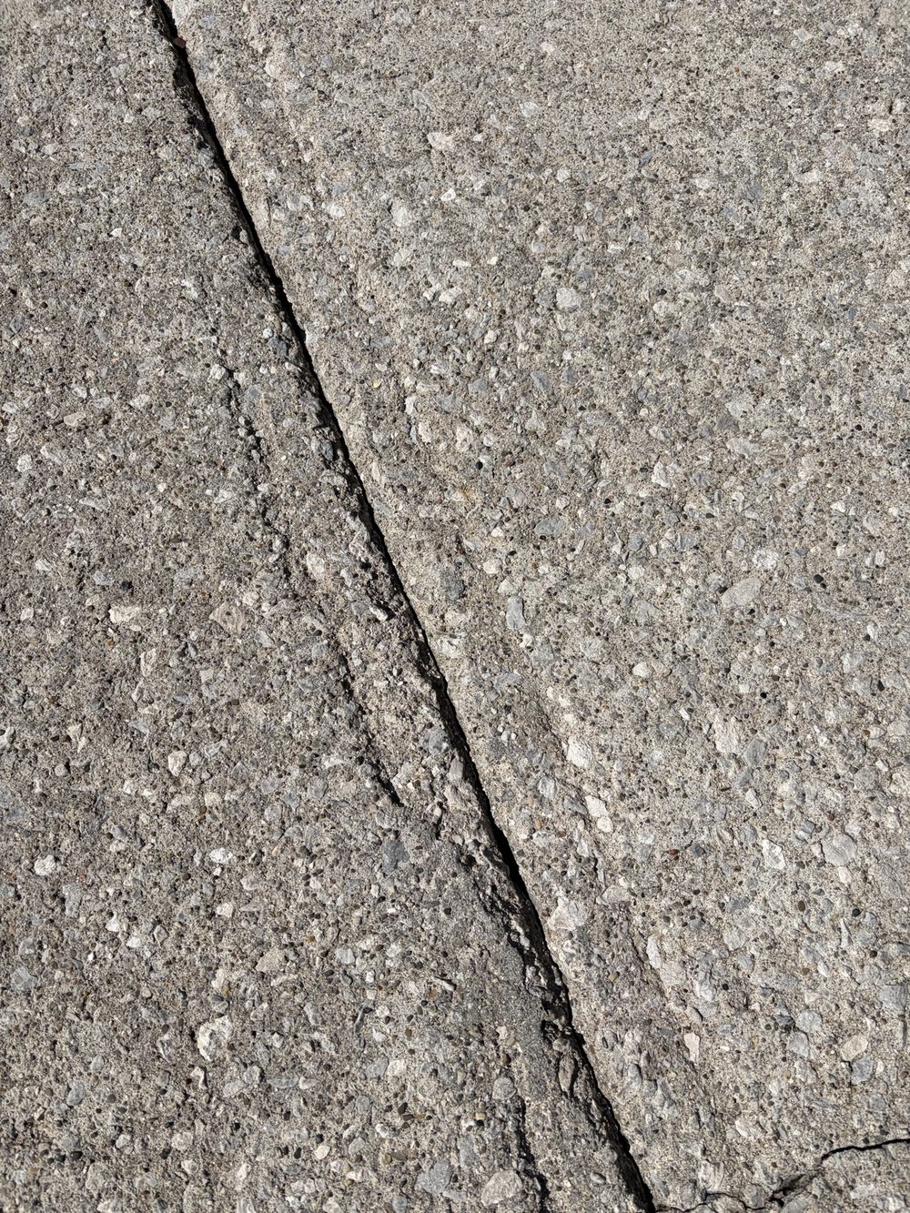 Concrete joint line after cleaning