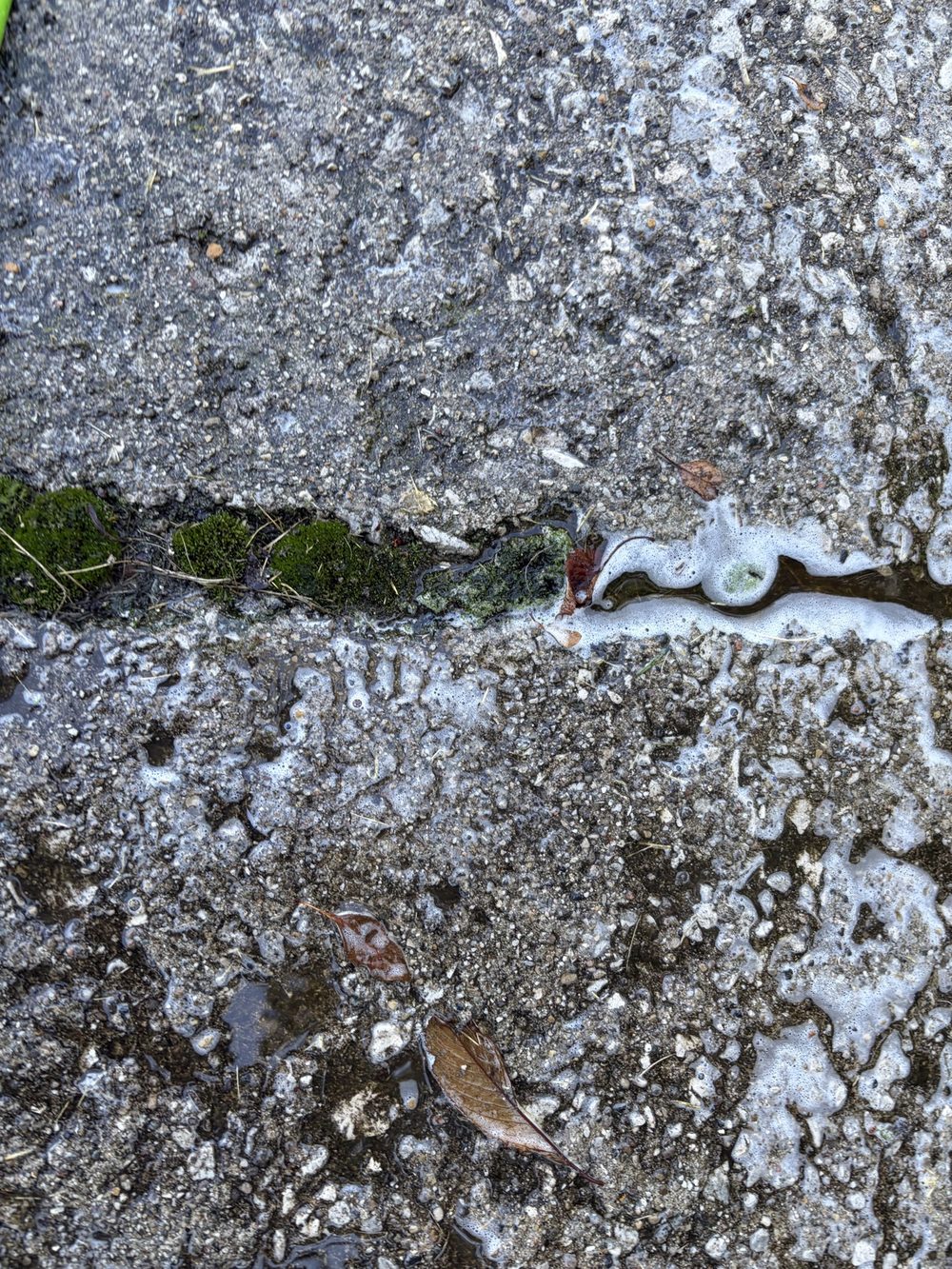 Concrete mid-clean with treatment working